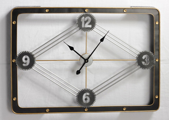 Roman Numerals Metal Wall Art Clock