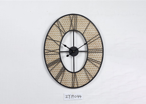 Industrial Creative Silent Oval 3D Metal Wall Art Clock