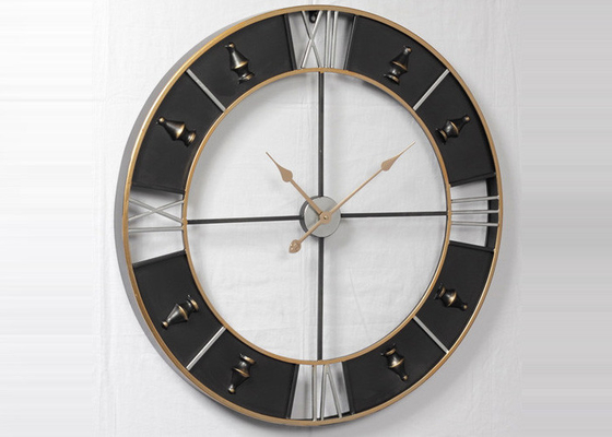 Roman Numerals Metal Wall Art Clock