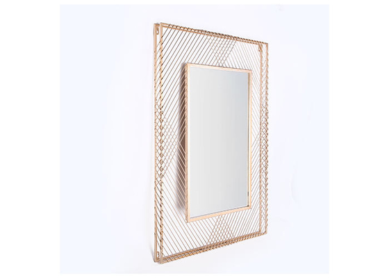 Bedroom Decorative Large Rectangle Metal Wall Art Mirror