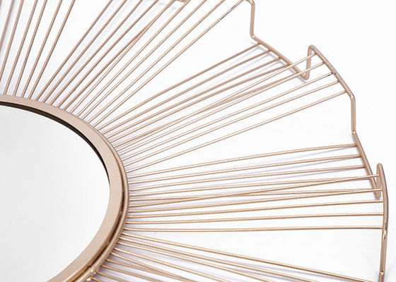 Round Framed Concavo-Convex Modern Metal Wall Art Mirror For Home Decoration